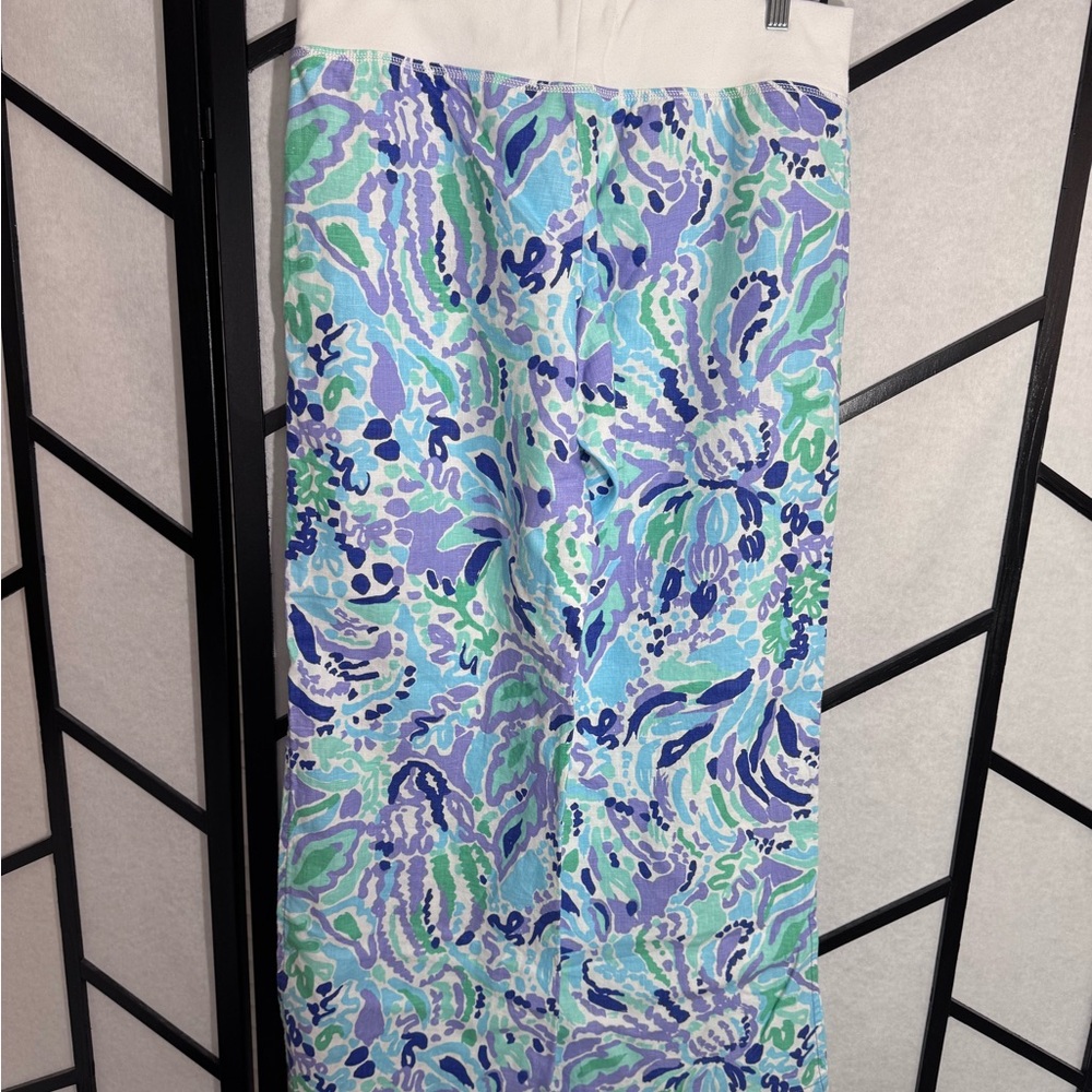 Lilly Pulitzer Linen Beach Pants size Large NWT - Picture 4 of 6